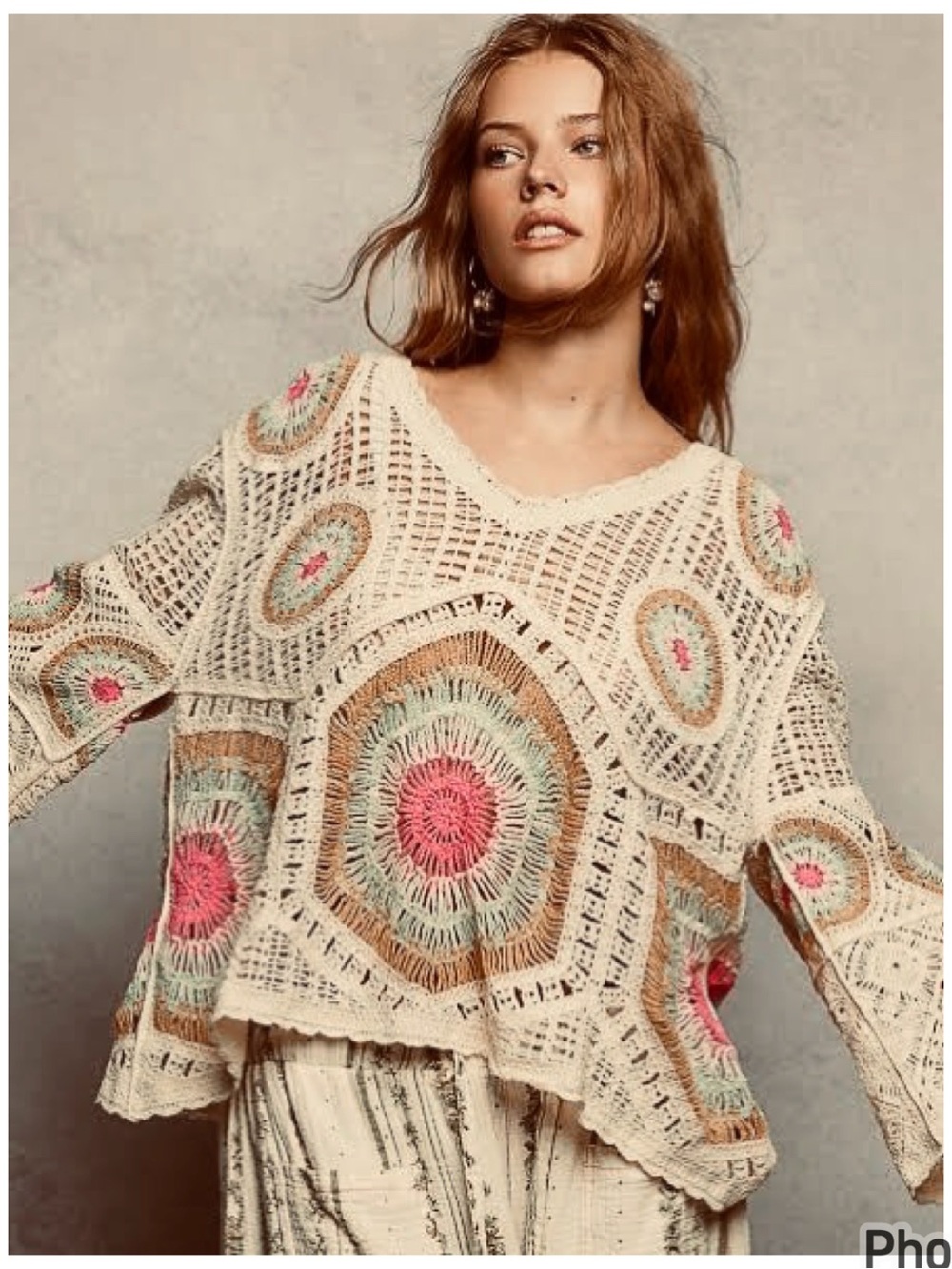 Zara Boho Crochet Top L NWOT